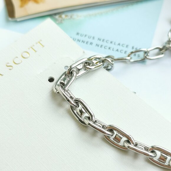 New Kendra Scott Bailey Chain Bracelet in Silver - Picture 2 of 3